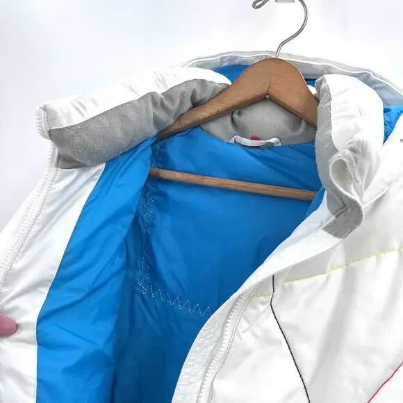 Spyder White & Multi-Colored Winter Snow Ski Jacket Girls Kids Size 18 - Picture 5 of 11